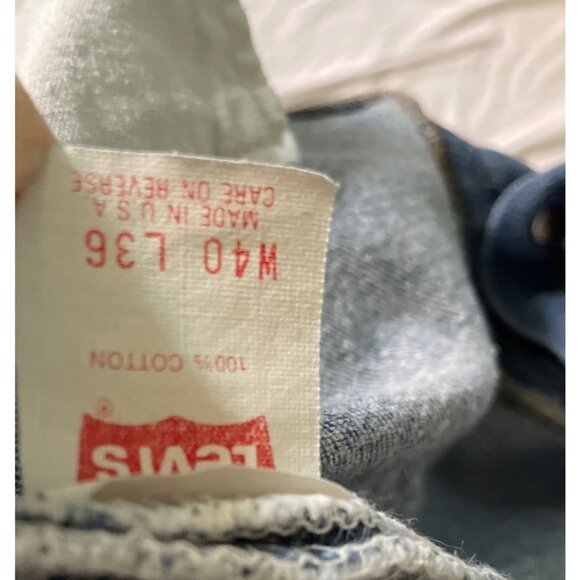 Levis 501XX Original Fit 90's Mens Jeans W40 L36 100% Cotton Blue Denim USA - Picture 5 of 11